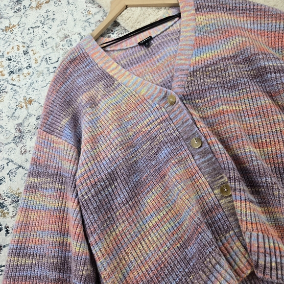 Torrid Drop Shoulder Cardigan Spacedye Plus Size 3 - Picture 4 of 10